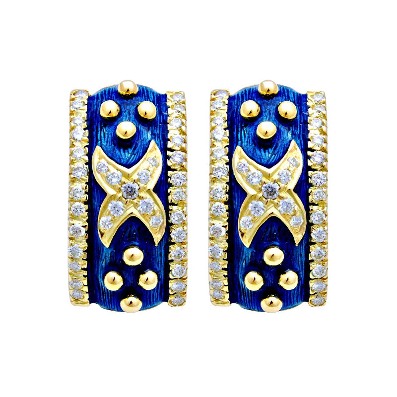 ladies-elegant-silver-earrings-Earrings-Diamond (Enamel)