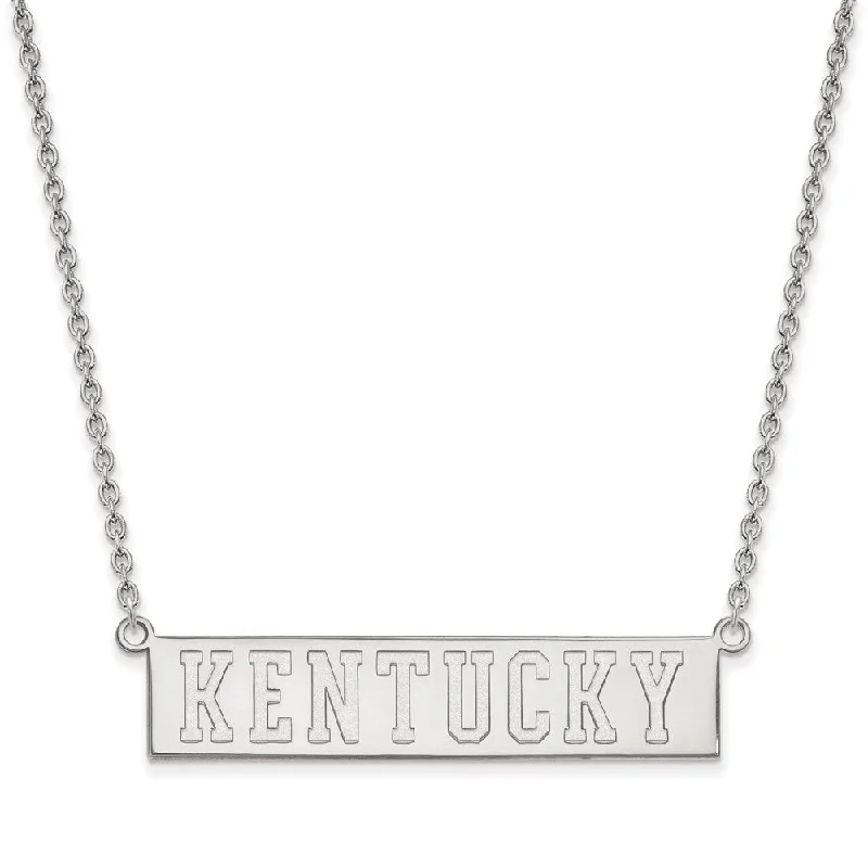 Ladies necklaces for award ceremonies -Sterling Silver U of Kentucky Large Pendant Necklace