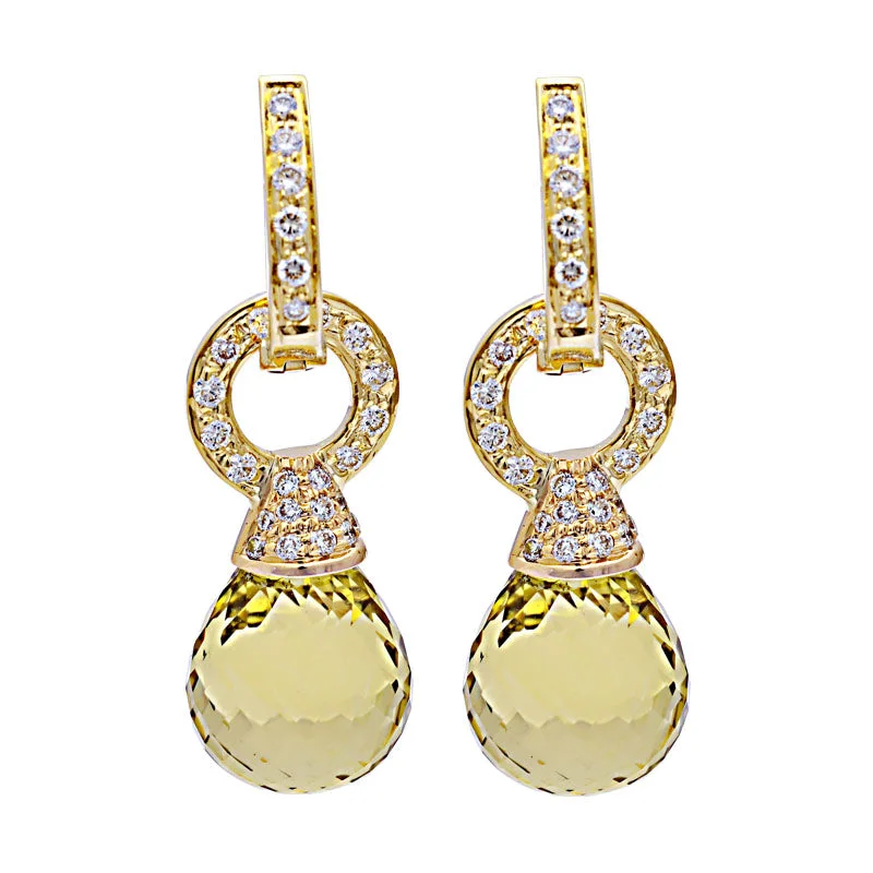 ladies-jacket-diamond-earrings-Earrings-Lemon Quartz and Diamond