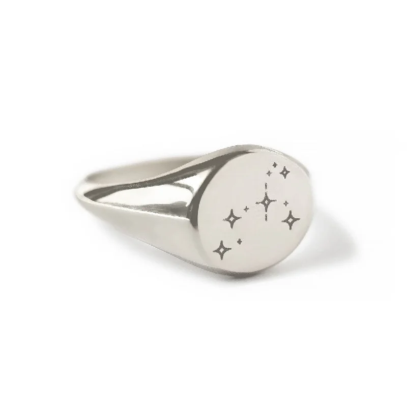 ladies-infinity-rose-gold-rings-Constellation Signet Ring