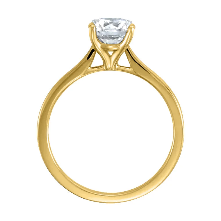 engagement-minimalist-gold-ring-VENUS Solitaire Diamond Lab Diamond Engagement Ring in 14K Yellow Gold