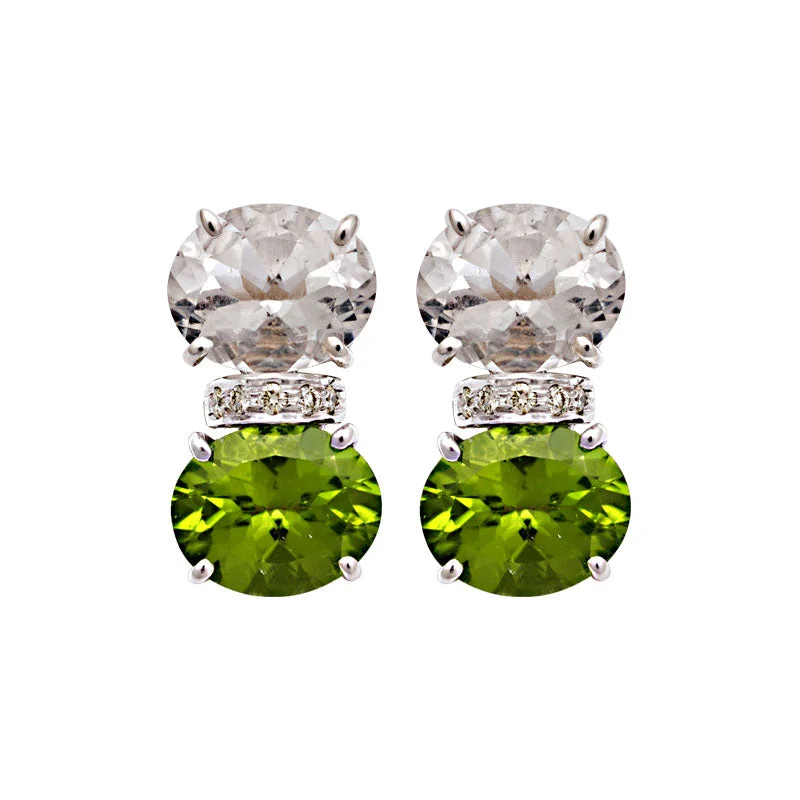 ladies-diamond-tassel-earrings-Earrings-Crystal, Peridot and Diamond