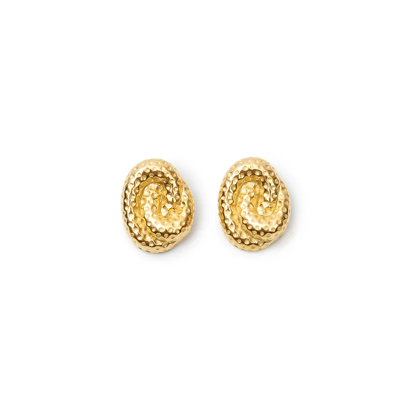 ladies-cross-diamond-earrings-THE BOLD TEXTURE SEASHELL EARRINGS