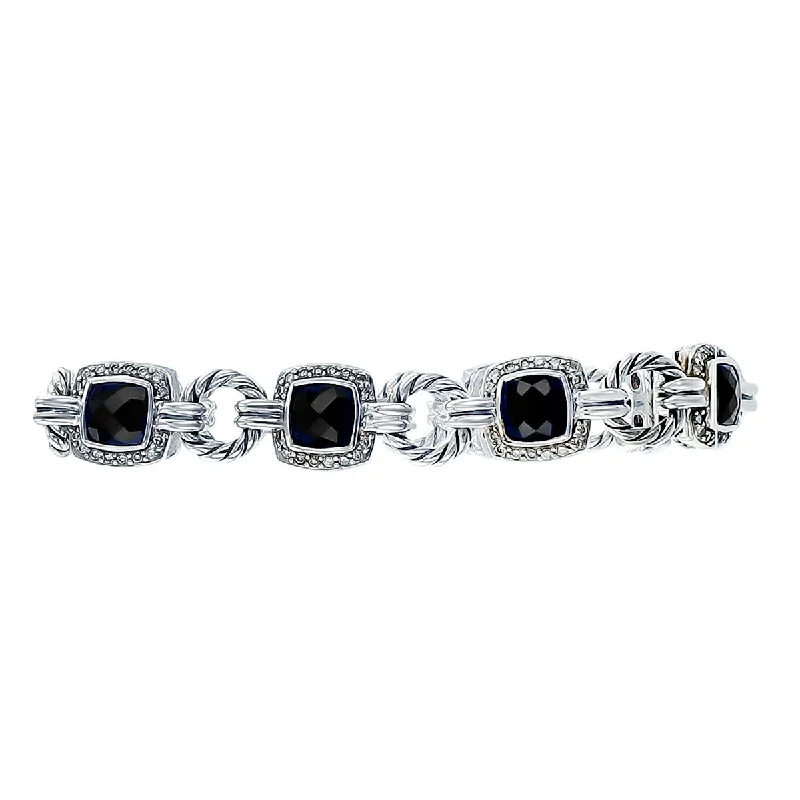 Ladies bracelets fun flair -David Yurman Renaissance Black Onyx and Diamond Bracelet