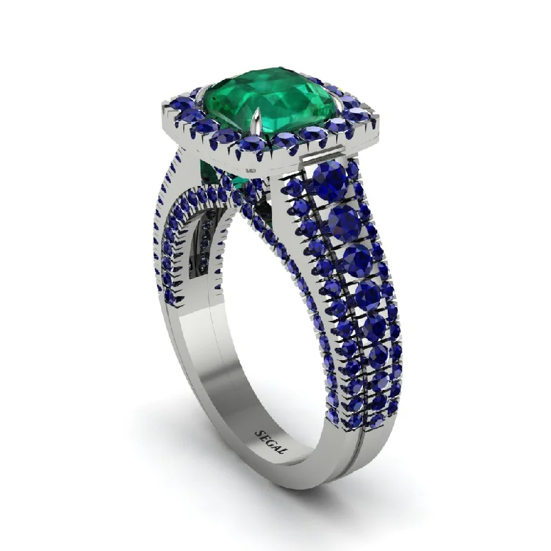 Cushion Cut Emerald Eternal Splendor Engagement Ring - Lorelei No. 66