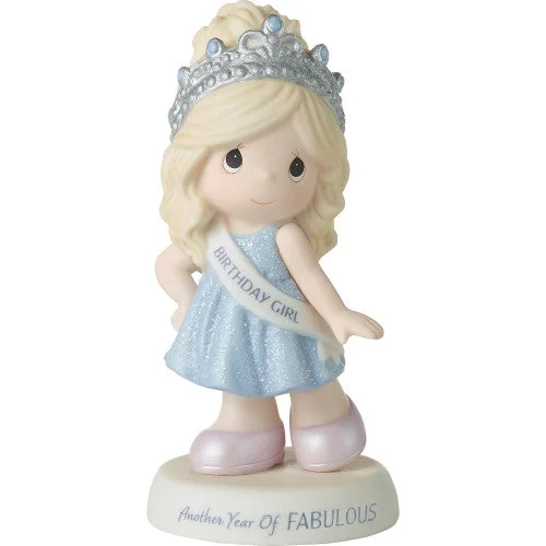 ladies-sapphire-handmade-rings-Precious Moments Girl Wearing Birthday Sash And Tiara Figurine