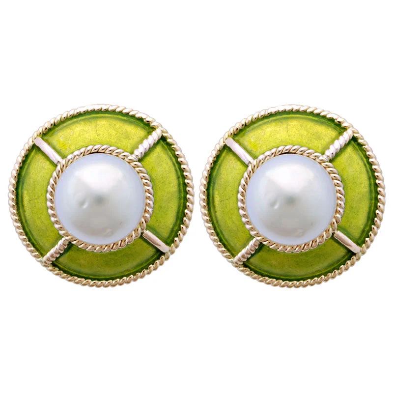 ladies-statement-gold-earrings-Earrings-Pearl (Enamel)