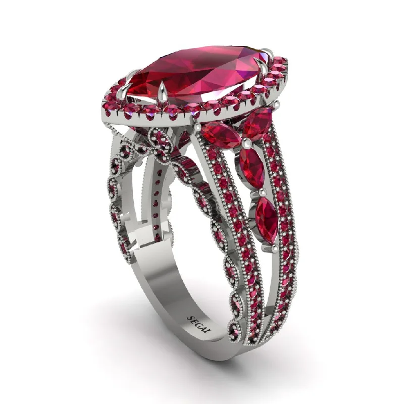 engagement-infinity-platinum-ring-Ruby Majestic Splendor Engagement Ring - Antonella No. 57