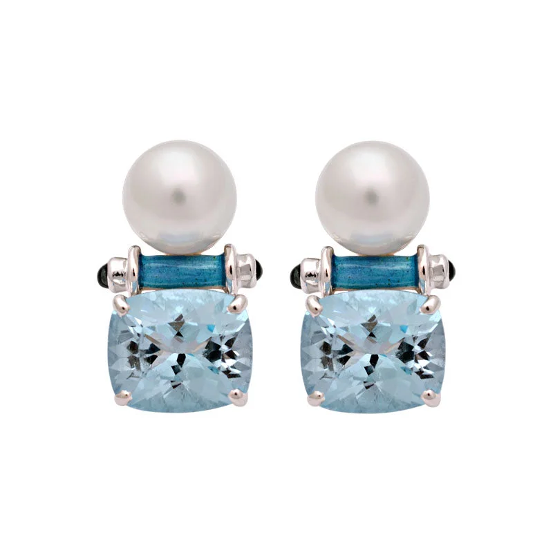 ladies-crawl-diamond-earrings-Earrings-Blue Topaz, Iolite and South Sea Pearl (Enamel)