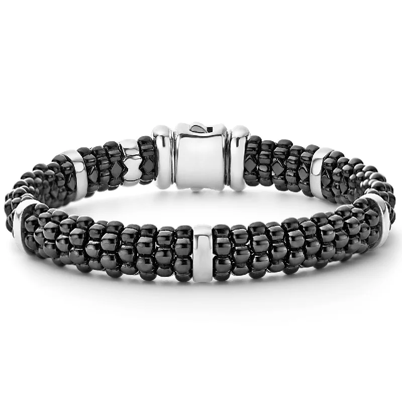 Ladies bracelets engraved flair -Caviar Bracelet