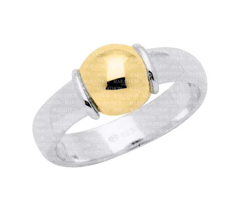 ladies-infinity-diamond-rings-Authentic Cape Cod Ring made by Lestage - Sterling Silver with a 14k Gold Bead