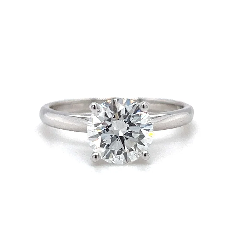 engagement-round-white-gold-ring-14k White Gold 1.64 CT Round Brilliant Lab Grown Diamond Solitaire Engagement Ring