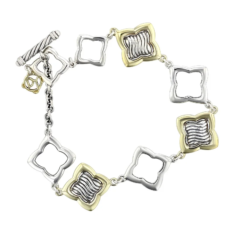 Ladies bracelets vintage elegance -David Yurman Quatrefoil Link Bracelet with Toggle Clasp