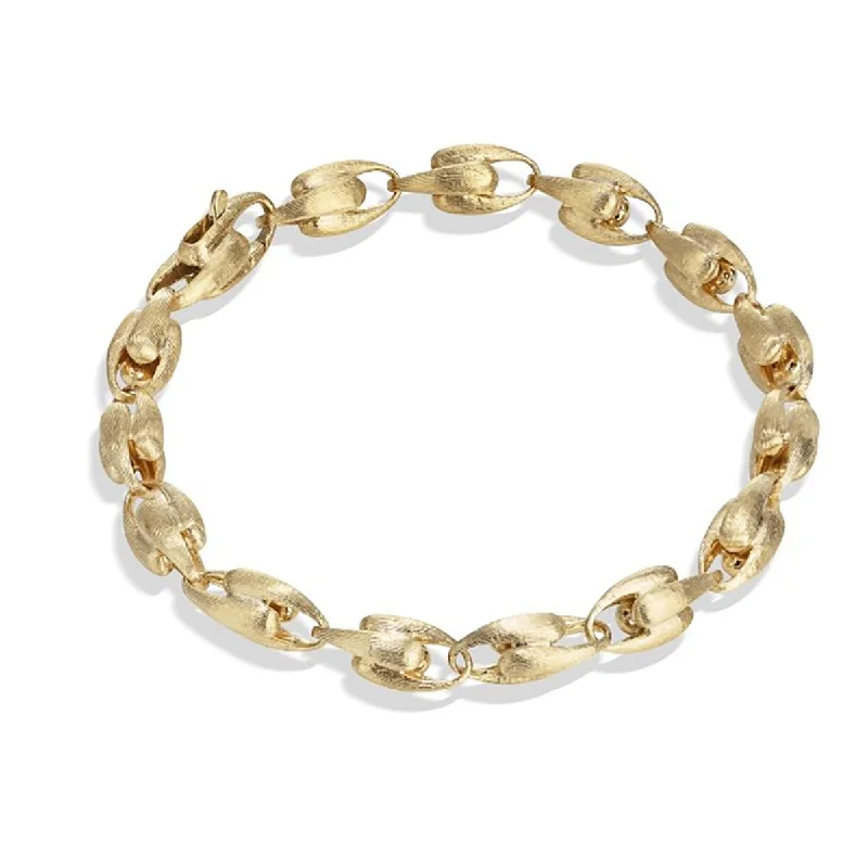 Ladies bracelets with mixed alloys -18K Yellow Gold Small Link Bracelet