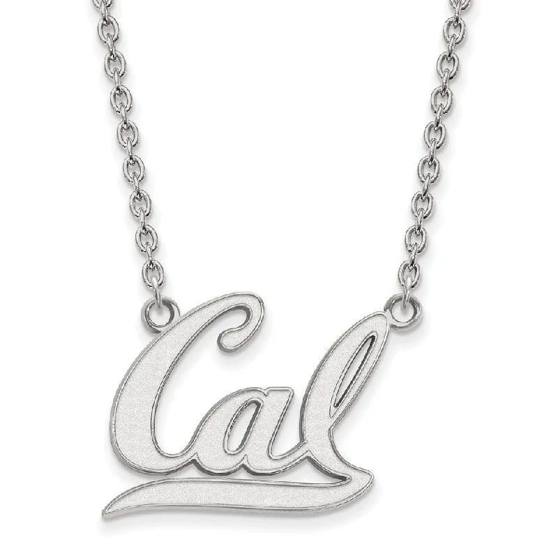 Ladies necklaces subtle radiance -Sterling Silver California Berkeley Large 'Cal' Pendant Necklace