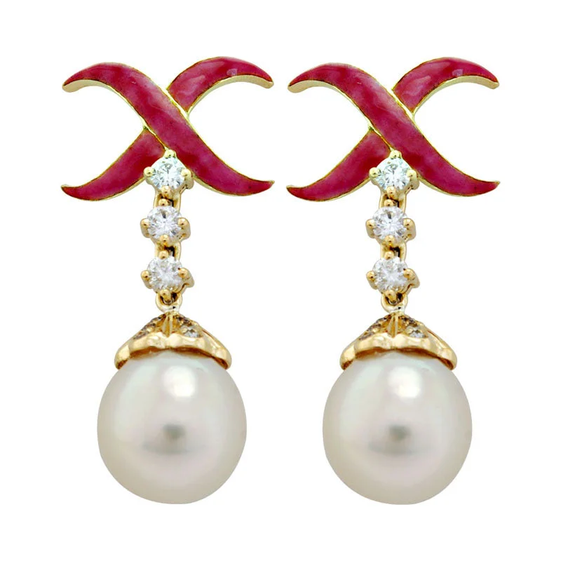 ladies-pearl-hoop-earrings-Earrings-Pearl and Diamond (Enamel)