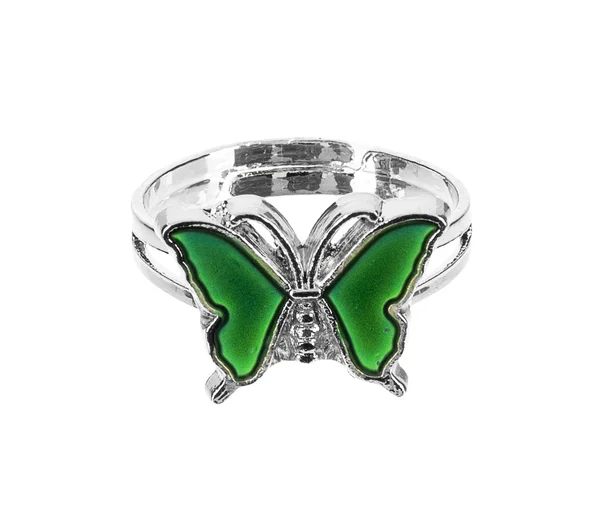 ladies-princess-cut-diamond-rings-Butterfly Mood Ring Token Charm