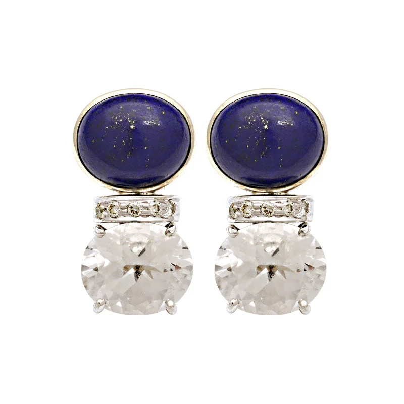 ladies-crystal-chandelier-earrings-Earrings-Crystal, Lapis Lazuli and Diamond