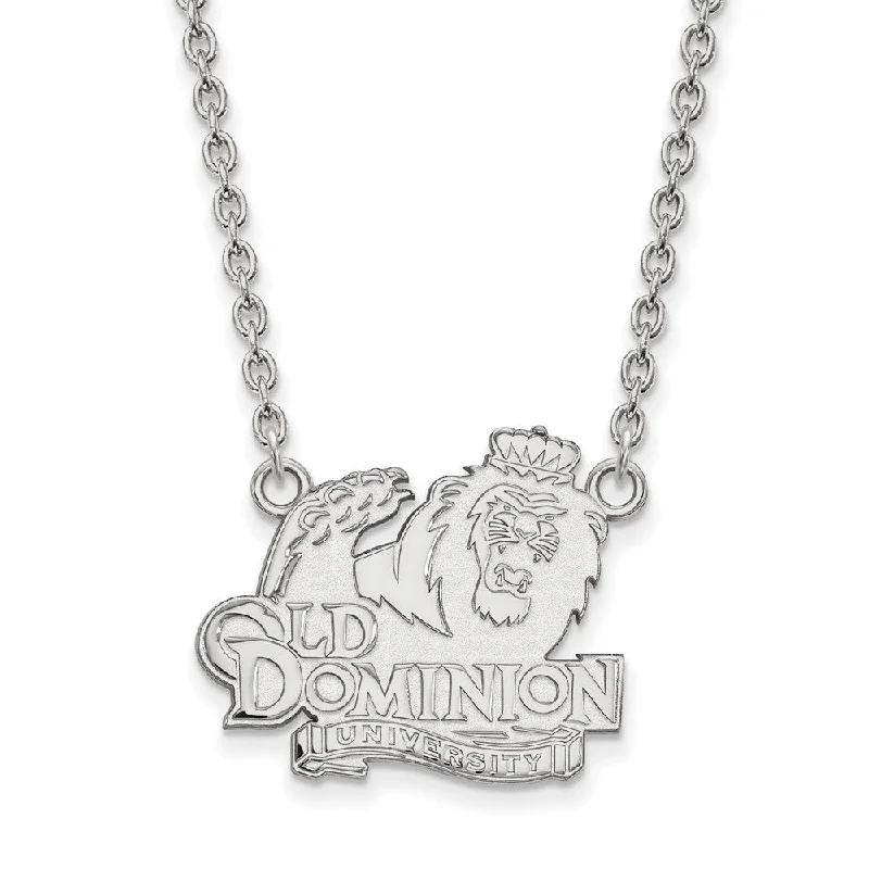 Ladies necklaces ultra-light chains -Sterling Silver Old Dominion U Large Pendant Necklace