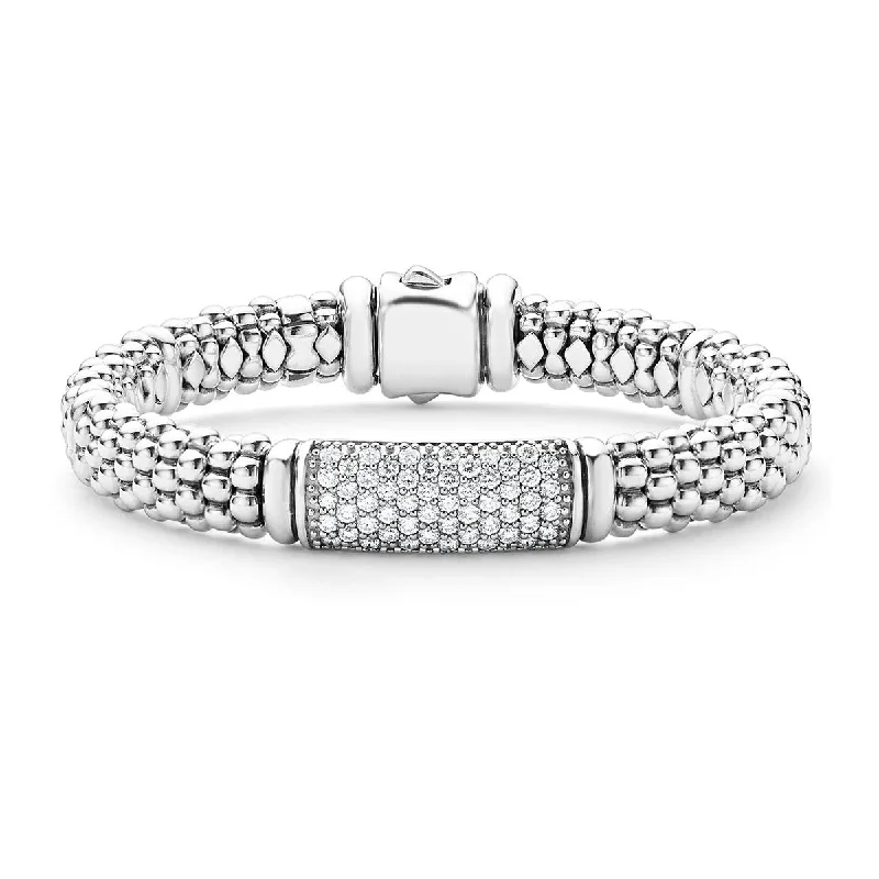 Ladies bracelets timeless elegance -Caviar Diamond Bracelet 9mm