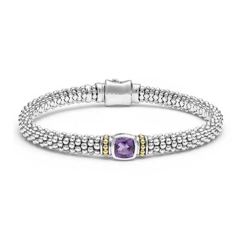 Ladies bracelets with trove charms -Amethyst Caviar Bracelet