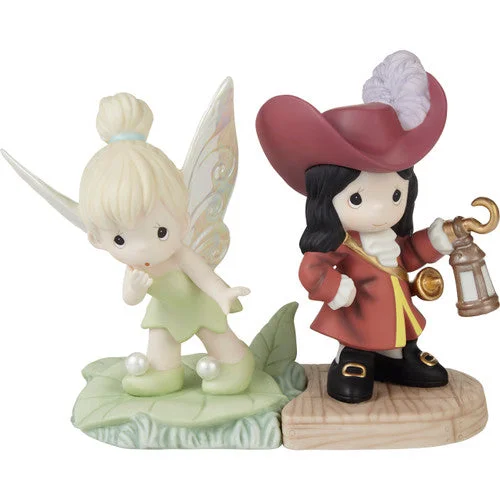 ladies-minimalist-sapphire-rings-Precious Moments Life Is A Daring Adventure Disney Tinker Bell and Captain Hook 2-Piece Figurine Set