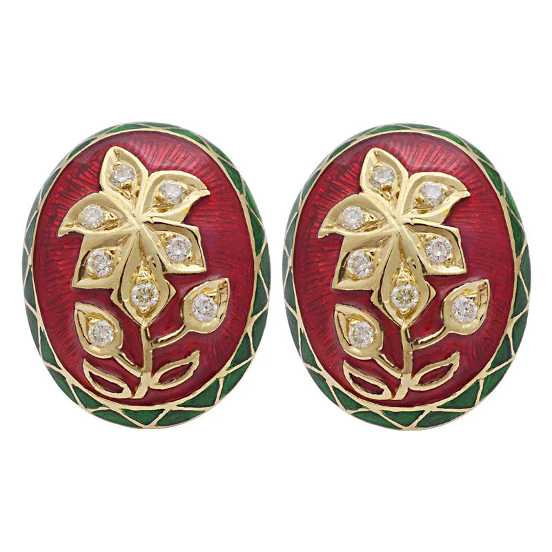 ladies-bridal-hoop-earrings-Earrings-Diamond (Enamel)