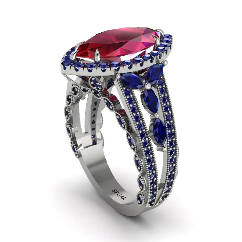 engagement-pearl-unique-ring-Ruby Majestic Splendor Engagement Ring - Antonella No. 72