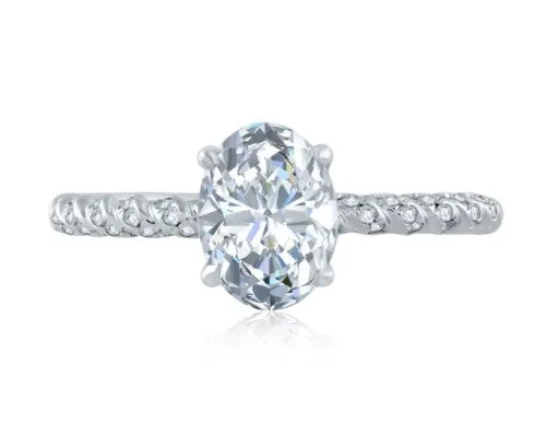 engagement-birthstone-diamond-ring-18k White Gold Contemporary Oval Diamond Engagement Ring by A. JAFFE