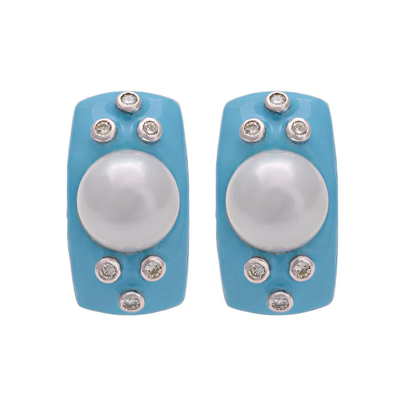 ladies-star-pearl-earrings-Earrings-South Sea Pearl and Diamond (Enamel)