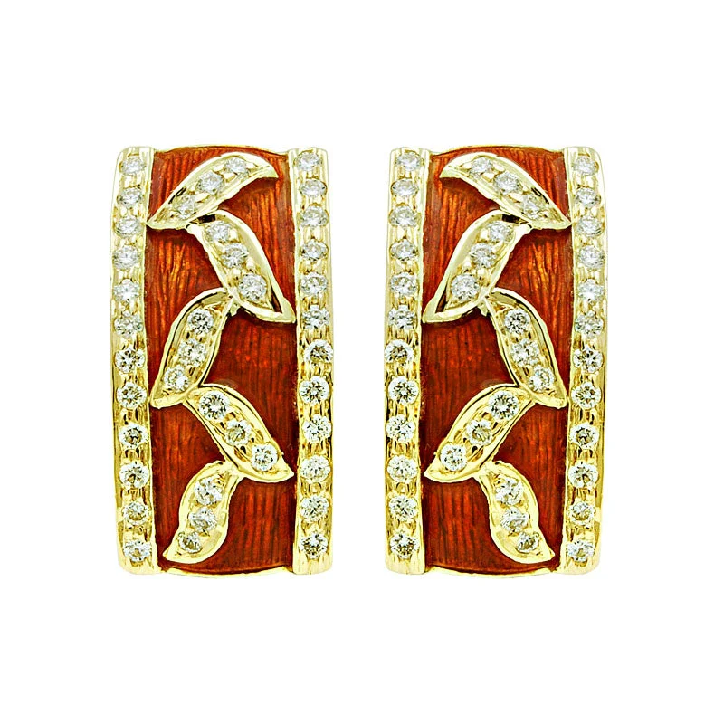 ladies-cross-gold-earrings-Earrings-Diamond (Enamel)