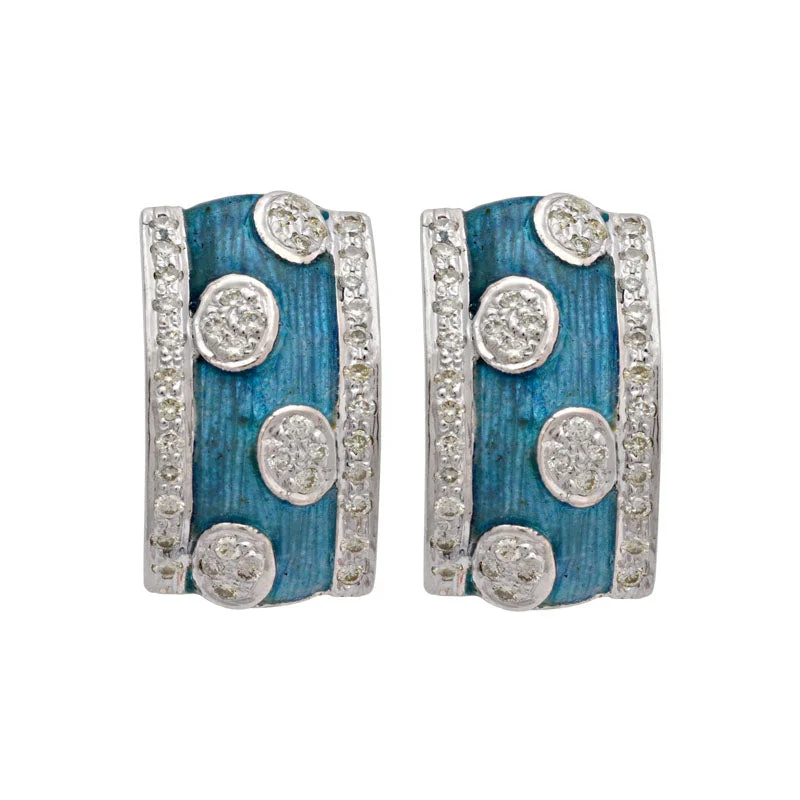 ladies-bridal-silver-earrings-Earrings-Diamond (Enamel)