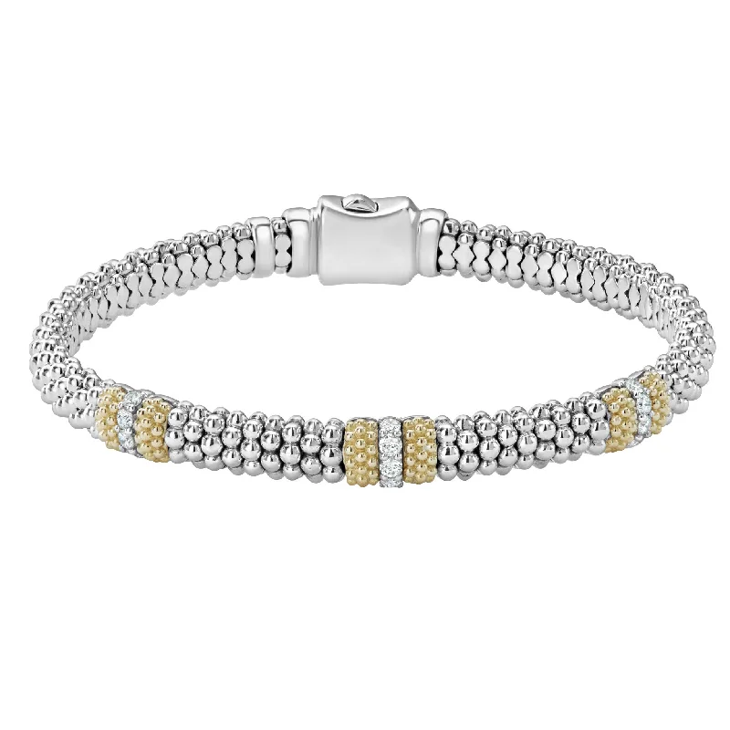 Ladies bracelets for golden years -Diamond Caviar Bracelet