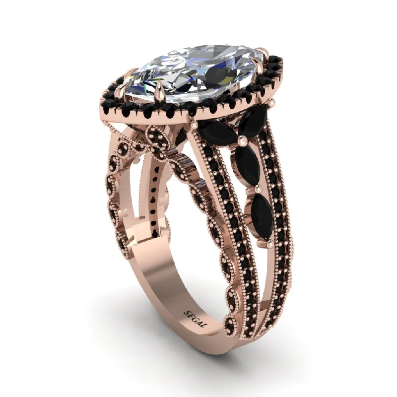 engagement-rose-gold-twist-ring-Diamond Majestic Splendor Engagement Ring - Antonella No. 32