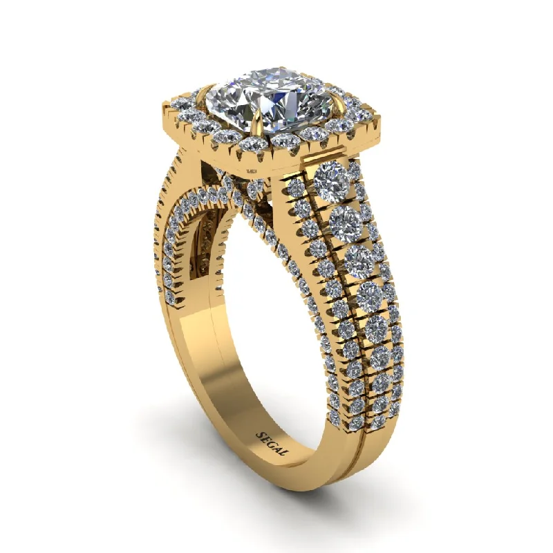 engagement-infinity-gold-ring-Cushion Cut Diamond Eternal Splendor Engagement Ring - Lorelei No. 1