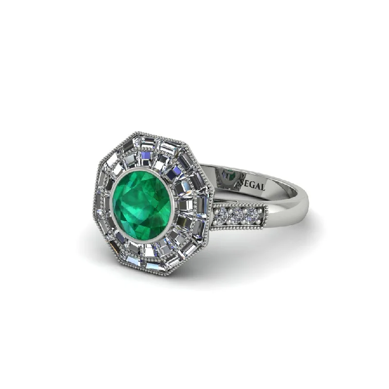 engagement-ruby-classic-ring-Emerald Radiant Majesty Engagement Ring - Francesca No. 6