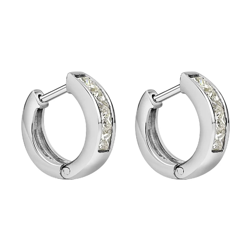 ladies-infinity-silver-earrings-Earrings - Diamond