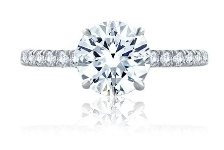 engagement-handmade-diamond-ring-18k White Gold Classic Hidden Halo Diamond Engagement Ring by A.JAFFE