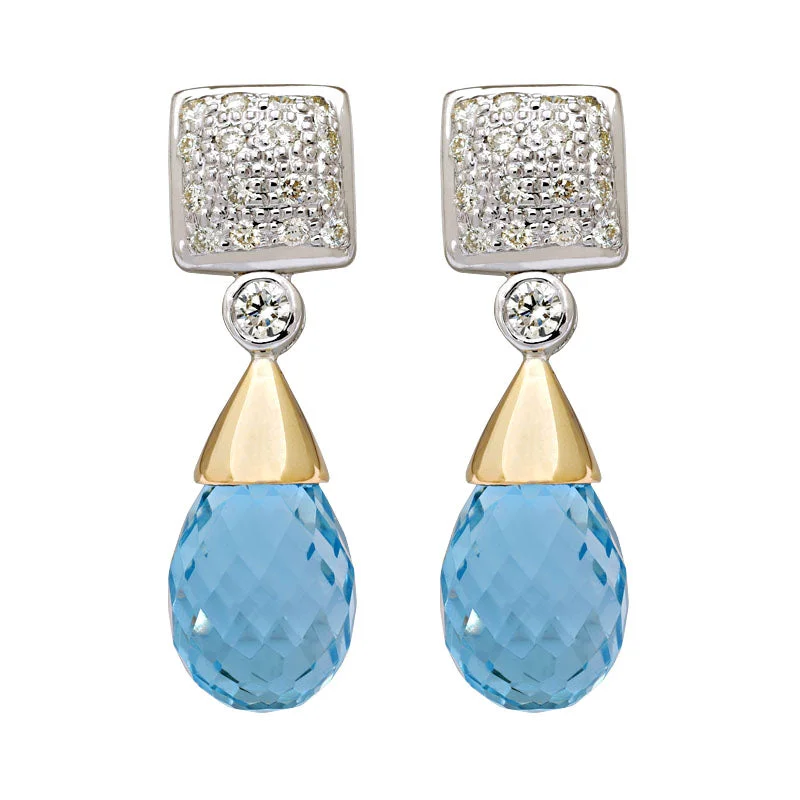 ladies-gemstone-pearl-earrings-Earrings-Blue Topaz and Diamond