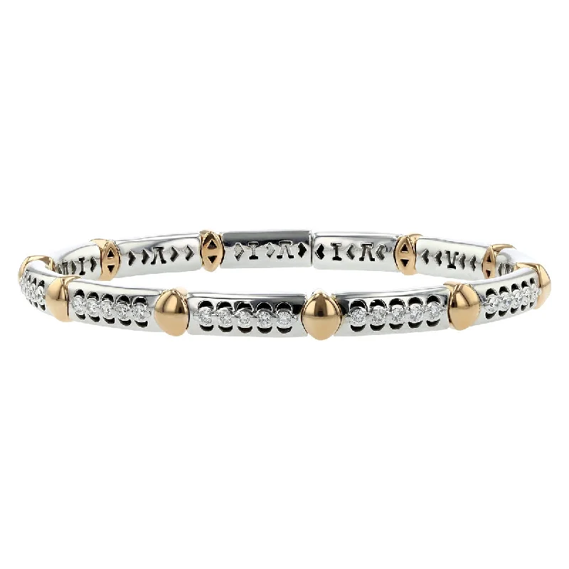 Ladies bracelets for beach days -Diamond Memory Cuff Bracelet