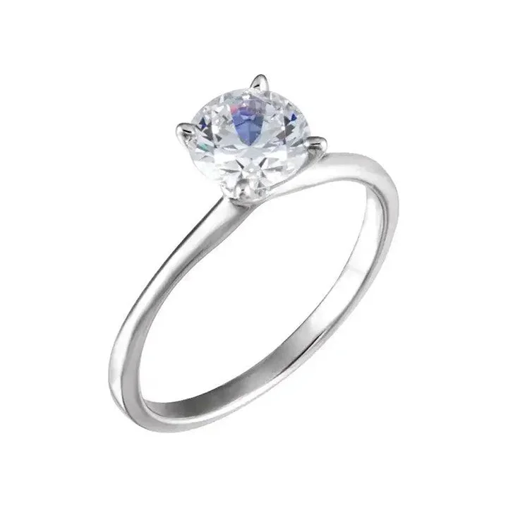 engagement-emerald-cut-diamond-ring-FIONA Lab Diamond Engagement Ring in 18K White Gold