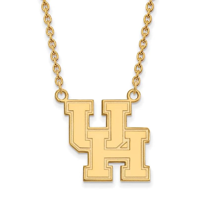 Ladies necklaces for nomads -10k Yellow Gold U of Houston Large Pendant Necklace