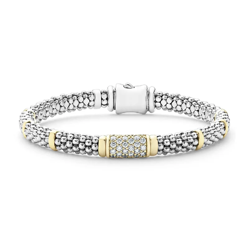 Ladies bracelets for ocean vibes -Diamond Caviar Bracelet 6mm