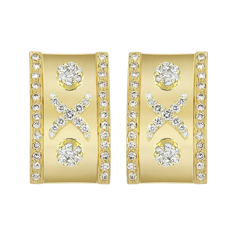 ladies-unique-rose-gold-earrings-Earrings - Diamond (2332E)