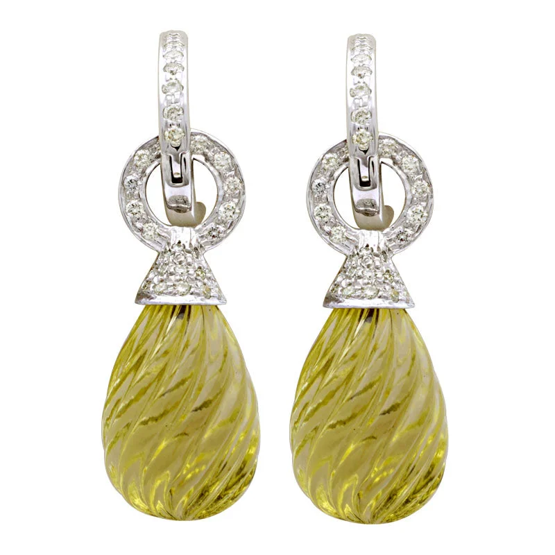 ladies-artisan-diamond-earrings-Earrings-Lemon Quartz and Diamond