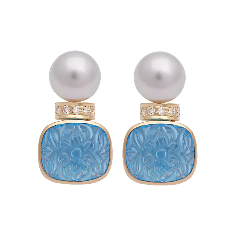 ladies-star-pearl-earrings-Earrings-Blue Topaz, South Sea Pearl and Diamond