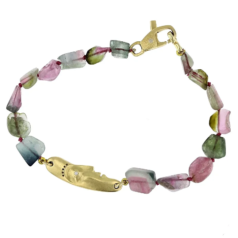 Ladies bracelets for melody makers -Big Sleep Beaded Matte Tourmaline Bracelet