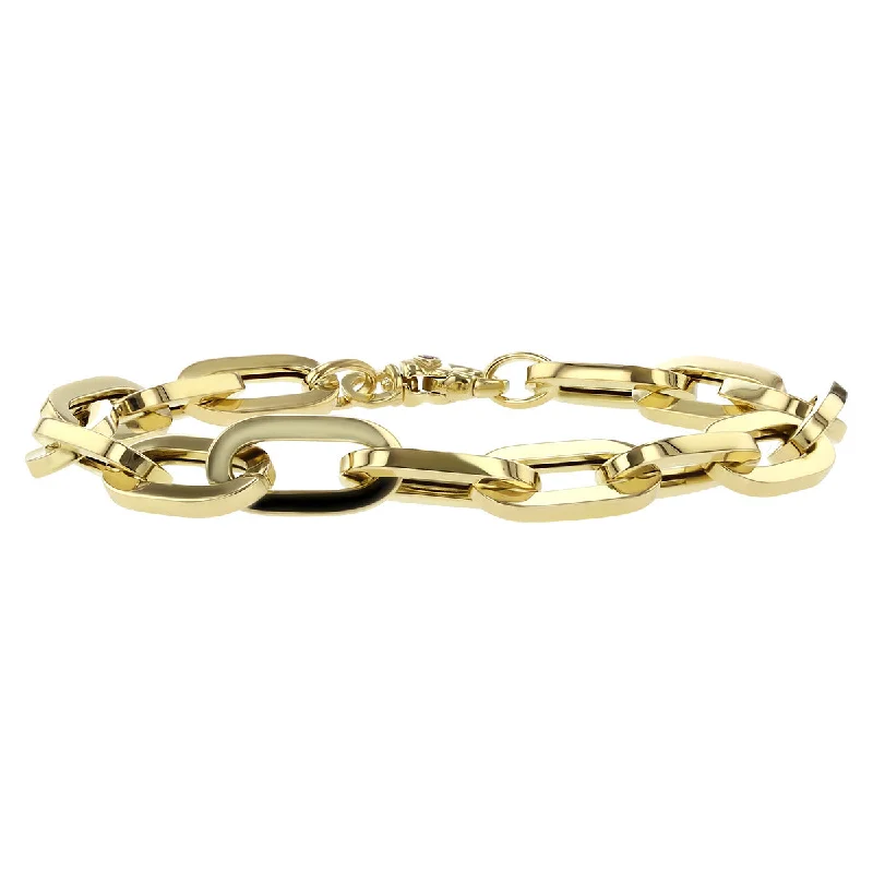 Ladies bracelets for pastoral drives -Classic Oro Paper Clip Link Bracelet