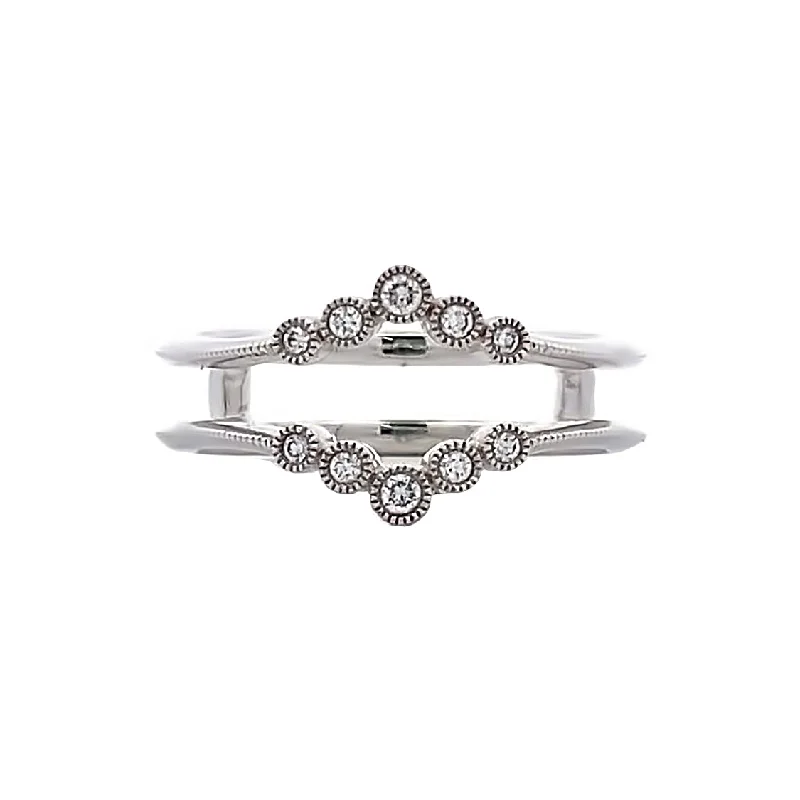 ladies-asscher-cut-platinum-rings-Diamond Ring Enhancer in White Gold by Allison Kaufman