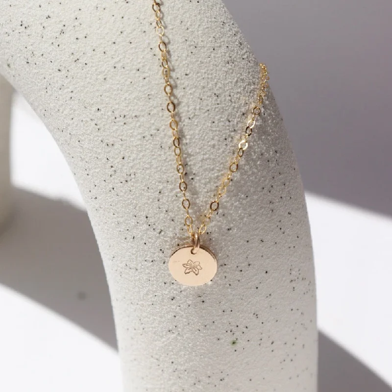 Ladies necklaces with red citrine -Children’s Tiny Birth Flower Charm Necklace | Wholesale